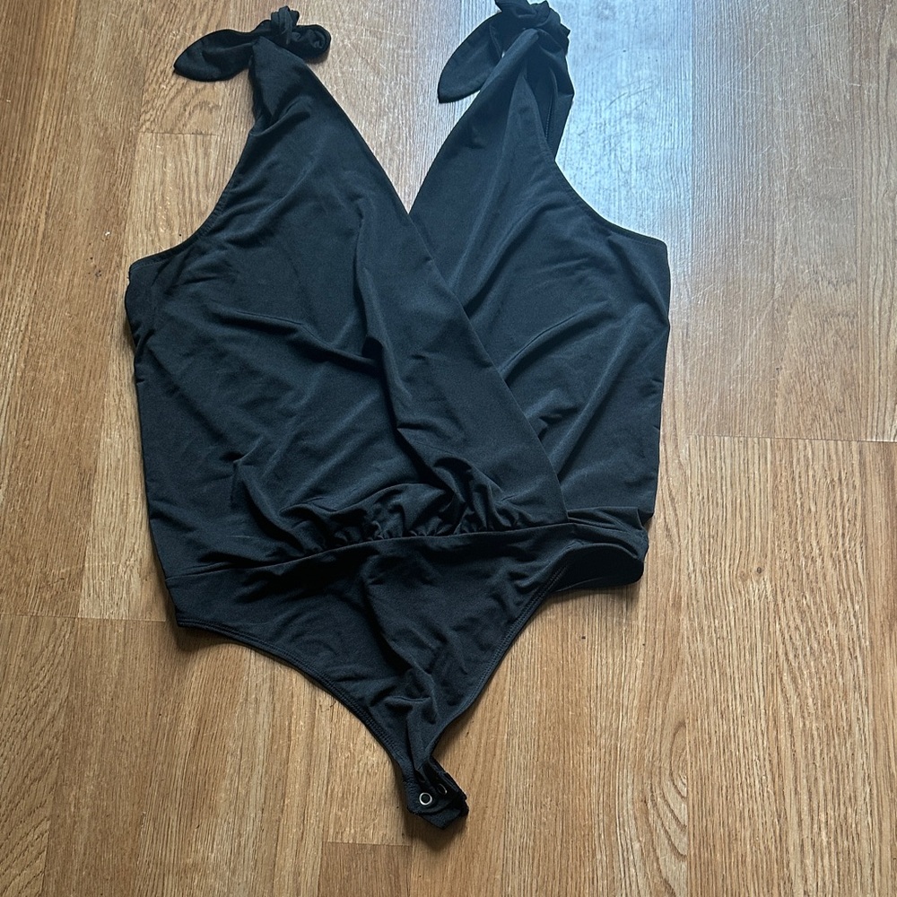 Express Black Jumpsuit with Tie Straps